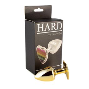 Plug Metálico Pride Coração (HA181) - Dourado - Revender Sex Shop com menor preço de BH