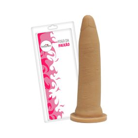 *Prótese 17X12cm Simples Fogo da Paixão (HP359) - Bege - Revender Sex Shop- Sex Shop discreta em BH