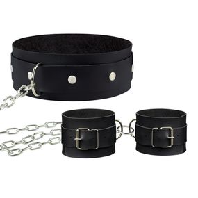 Kit Coleira E Algema Com Corrente La Pimienta (L184) - Pret - Revender Sex Shop com menor preço de BH