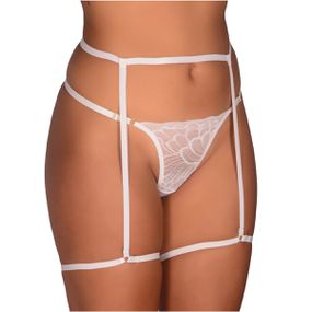 *Cinta Liga Sexy (LK115) - Branco - Revender Sex Shop- Sex Shop discreta em BH