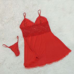*Camisola Jamile Plus Size (LK572P) - Vermelho - Revender Sex Shop- Sex Shop discreta em BH