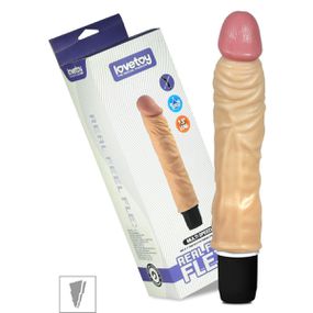 *Prótese 19X13cm Com Vibro Love Toy VP (PE029-17188) - Bege - Revender Sex Shop- Sex Shop discreta em BH