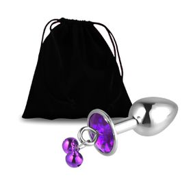 Plug Metálico Com Strass Variado e Sino VP (PL072) - Crom... - Revender Sex Shop com menor preço de BH