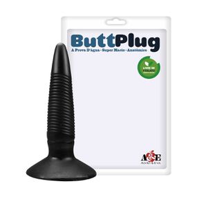 Plug Finco Com Estrias 10cm (PLUG07-10512) - Preto - Revender Sex Shop- Sex Shop discreta em BH