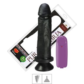 Prótese 17x14cm Com Vibro e Ventosa (PV021-SF05) - Preto - Revender Sex Shop- Sex Shop discreta em BH