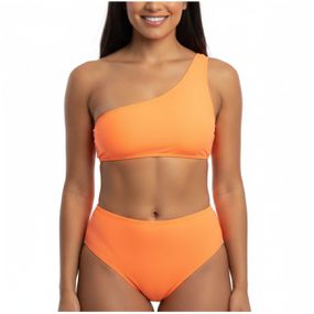 Conjunto Hot Pants Neon Ombro (FR5865) - Laranja - Revender Sex Shop com menor preço de BH