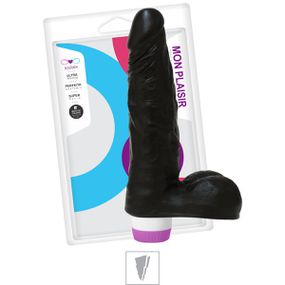 Prótese 16x16cm Com Vibro e Escroto (SS028V-ST393) - Preto - Revender Sex Shop- Sex Shop discreta em BH