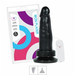 Prótese 13x13cm Com Vibro e Ventosa (SSV005V-ST397) - Preto - Revender Sex Shop- Sex Shop discreta em BH