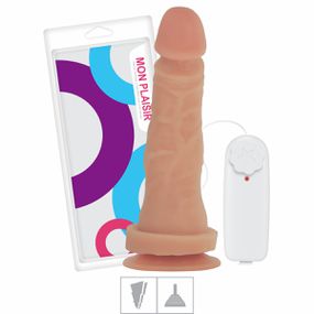 Prótese 17x15cm Com Vibro e Ventosa (SSV007V-ST402) - Bege - Revender Sex Shop- Sex Shop discreta em BH