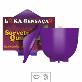 Vela Beijável Sorvete Quente 25g (ST148) - Açaí c/ Banana... - Revender Sex Shop- Sex Shop discreta em BH