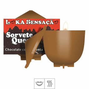 *Vela Beijável Sorvete Quente 25g (ST148) - Chocolate c/ Pim... - Revender Sex Shop- Sex Shop discreta em BH