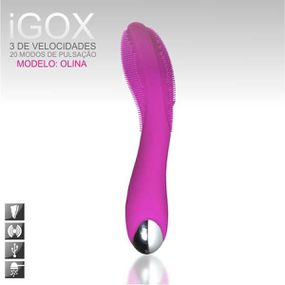 *Vibrador Luxuoso Olina com Cerdas VP (DB005-ST232) - Roxo - Revender Sex Shop- Sex Shop discreta em BH