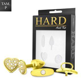 Kit Plug Cravejado Com Base Removivel P (HA131-ST616) - Dour... - Revender Sex Shop com menor preço de BH