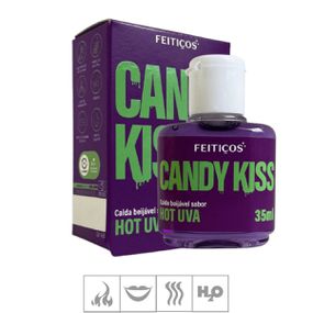Calda Beijável Hot Candy Kiss 35ml - (ST958) - Uva - Revender Sex Shop com menor preço de BH