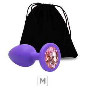 Plug De Silicone M Roxo (SX274) - Pedra Rosa - Revender Sex Shop com menor preço de BH