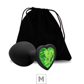 Plug De Silicone M Preto Pedra Formato de Coração - (SX294) ... - Revender Sex Shop com menor preço de BH