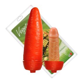 *Capa e Prótese 11x10cm Vegetal Cenoura (VEG01-11080) - Padr... - Revender Sex Shop- Sex Shop discreta em BH