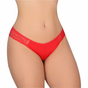 *Calcinha Com Renda e Laço Atrás (WI1712) - Vermelho - Revender Sex Shop- Sex Shop discreta em BH