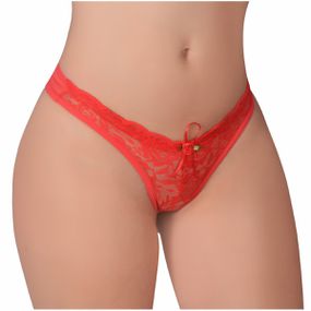 *Calcinha Com Detalhe Formato de Rosa (WI1753) - Vermelho - Revender Sex Shop- Sex Shop discreta em BH