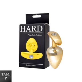 Plug Metálico P Anatômico (HA138). - Dourado - Revender Sex Shop com menor preço de BH