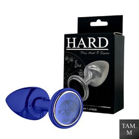 Plug Metálico M Signos Aquário (HA163AQ) - Azul - Revender Sex Shop com menor preço de BH