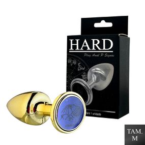 Plug Metálico M Signos Aquário (HA163AQ) - Dourado - Revender Sex Shop com menor preço de BH