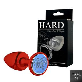 Plug Metálico M Signos Gêmeos (HA163GE) - Vermelho - Revender Sex Shop com menor preço de BH