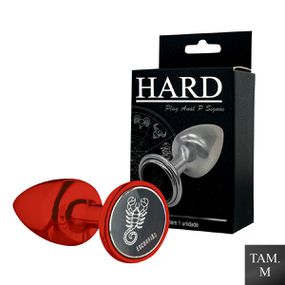 Plug Metálico M Signos Escorpião (HA163ES) - Vermelho - Revender Sex Shop com menor preço de BH