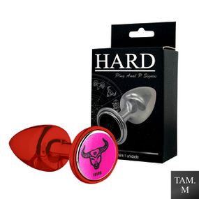 Plug Metálico M Signos Touro (HA163TO) - Vermelho - Revender Sex Shop- Sex Shop discreta em BH