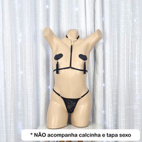 Strapy Com Pérola (LG001) - Preto - Revender Sex Shop- Sex Shop discreta em BH