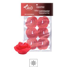 Velas Aromatizadas 6un (VL10-ST146) - Formato de Rosa - Revender Sex Shop- Sex Shop discreta em BH