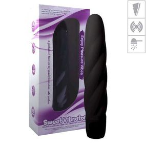 *Vibrador Sweet Vibrator Com Relevo SI (5347-ST229) - Preto - Revender Sex Shop- Sex Shop discreta em BH
