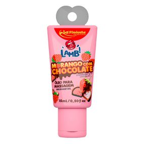 Óleo Beijável Lamb! 15ml (ST109) - Morango c/ Chocolate - Tabuê Sex shop atacado - Produtos eróticos com preços de fábrica.
