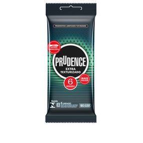 Preservativo Prudence Extra Texturizado 6un (17026) - Padrão - Tabuê Sex shop atacado - Produtos eróticos com preços de fábrica.