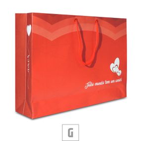 Sacola Para Presente Grande 27x9cm (17506) - Vermelho - Tabuê Sex shop atacado - Produtos eróticos com preços de fábrica.