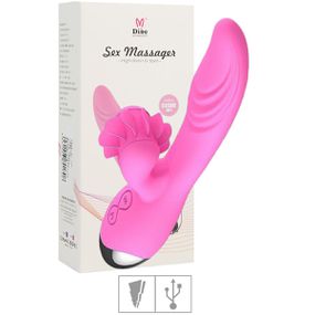 Vibrador Com Estimulador Recarregável Sex Massager SI (6056)... - Tabuê Sex shop atacado - Produtos eróticos com preços de fábrica.