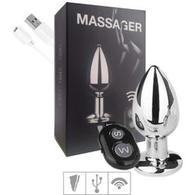 Plug em Aço P Recarregável Com Controle SI (7239) - Cromado - Tabuê Sex shop atacado - Produtos eróticos com preços de fábrica.