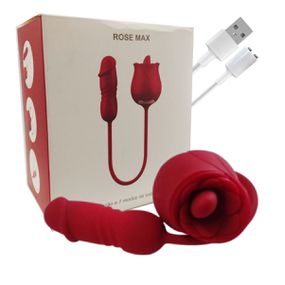 Vibrador Formato De Rosa Rose Max SI (7551) - Vermelho - Tabuê Sex shop atacado - Produtos eróticos com preços de fábrica.