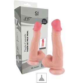 Prótese 16x13cm Com Ventosa e Ecroto SI (7975) - Bege - Tabuê Sex shop atacado - Produtos eróticos com preços de fábrica.