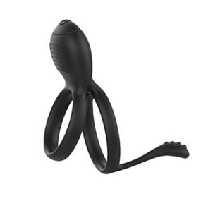 Anel Peniano Com Vibro SI (8207) - Preto - Tabuê Sex shop atacado - Produtos eróticos com preços de fábrica.