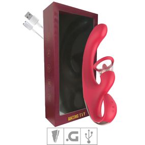 Vibrador Ponto G Com Sucção Sandra SI (8666). - Vermelho - Tabuê Sex shop atacado - Produtos eróticos com preços de fábrica.