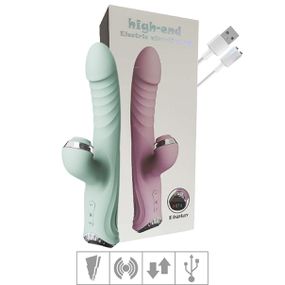 *Vibrador Vai e Vem Com Pulsação High-End SI (8735) - Verde - Tabuê Sex shop atacado - Produtos eróticos com preços de fábrica.