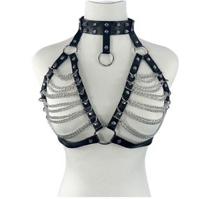 Harness Com Contorno de Busto e Corrente SI (9296) - Preto - Tabuê Sex shop atacado - Produtos eróticos com preços de fábrica.