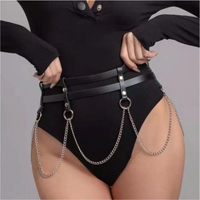 Harness Para Cintura Com Corrente SI (9338) - Preta - Tabuê Sex shop atacado - Produtos eróticos com preços de fábrica.