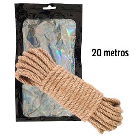 Corda Sado de Fibra Natural SI (9441) - Marrom - Tabuê Sex shop atacado - Produtos eróticos com preços de fábrica.