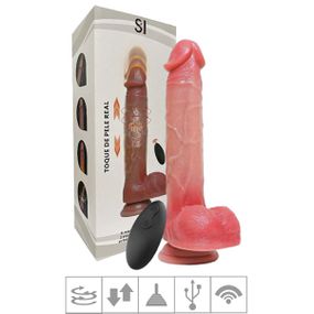 Prótese 23x15cm Com Vibro e Rotação SI (9521) - Bege - Tabuê Sex shop atacado - Produtos eróticos com preços de fábrica.