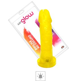 Prótese 15x13cm Com Led Just Glow (ADAO03A) - Amarelo - Tabuê Sex shop atacado - Produtos eróticos com preços de fábrica.