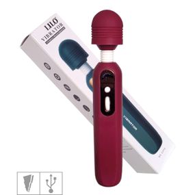 *Massageador Varinha Mágica Recarregável (AV036) - Vinho - Tabuê Sex shop atacado - Produtos eróticos com preços de fábrica.