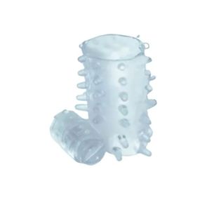 Meia Capa Peniana Com Vibro (CA001) - Translúcido - Tabuê Sex shop atacado - Produtos eróticos com preços de fábrica.