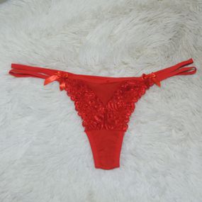 *Calcinha Ester (CF612) - Vermelho - Tabuê Sex shop atacado - Produtos eróticos com preços de fábrica.